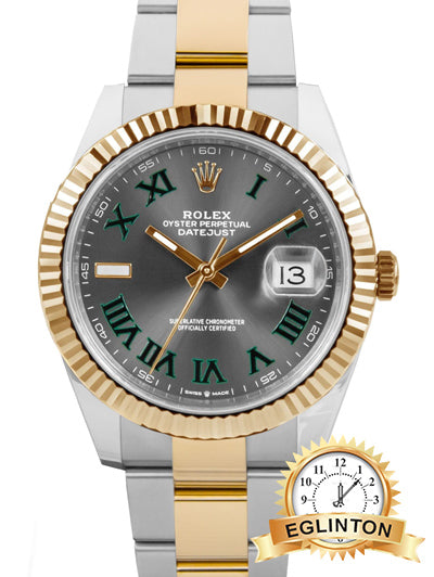 Rolex datejust 41 2025 two tone wimbledon