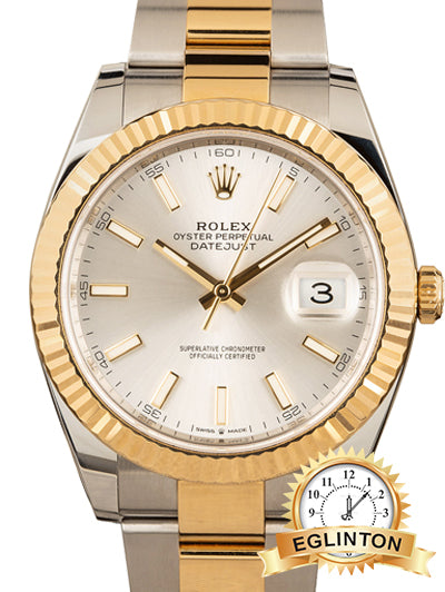 Rolex Datejust 41 Two Tone with Silver Dial 41 mm