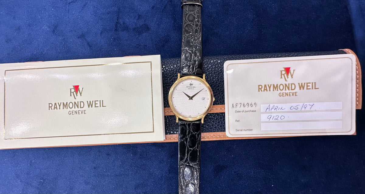 RAYMOND WEIL GENEVE TRADITION QUARTZ WATCH Model 9120 Plated "1997" - Johny Watches