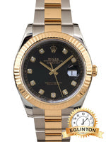 Rolex Datejust 41MM TWO TONE  Black Diamond Dial 126333 "2023" - Johny Watches