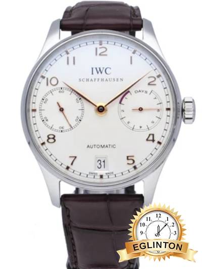 IWC Portuguese Automatic 7 Day Reserve Silver Dial IW500114 "2014"