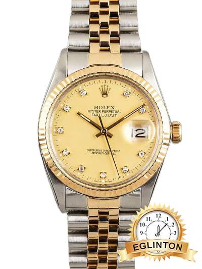 Rolex Datejust 36mm Diamond Dial Fluted Bezel On A Jubilee Band 16013 Model"1983" - Johny Watches