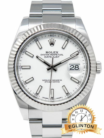 Rolex Datejust 41mm on Oystersteel White dial 126334 "2023"