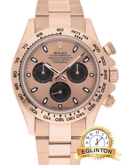 Rolex Cosmograph Daytona Everose Gold Mens Watch 116505 Sundust Black Index "2014" with Stickers