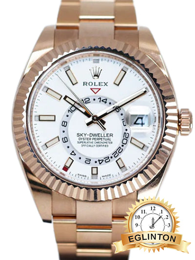 ROLEX SKY-DWELLER ROSE GOLD 42MM 326935