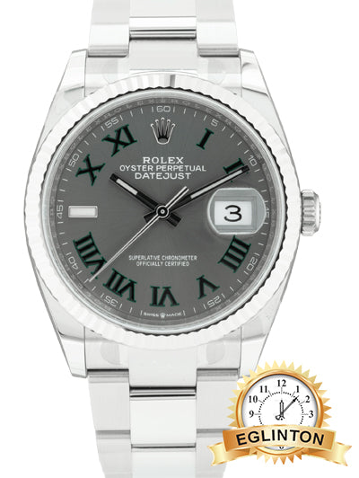 Rolex Datejust 36mm Wimbledon dial Stainless Steel Midsize Watch - Johny Watches